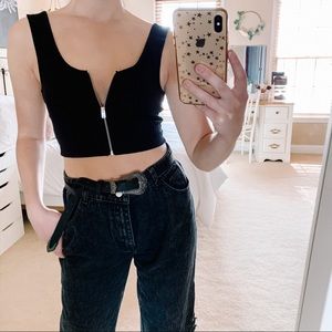 Zip up Crop Top